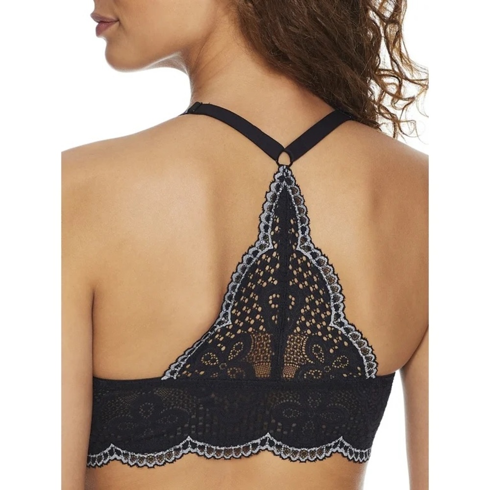 Maidenform Women's One Fab Fit Full Coverage Lace T-Back Bra 38D Black